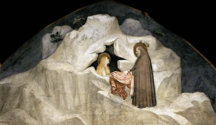 GIOTTO di Bondone The Hermit Zosimus Giving a Cloak to Magdalene Spain oil painting art